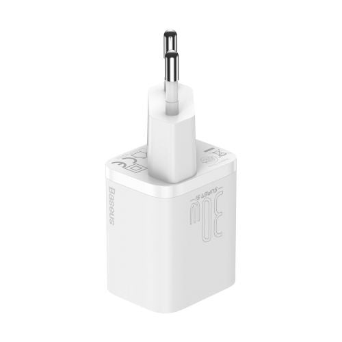 Baseus kelioninis įkroviklis Super Si 1C Quick įkroviklis PD 30 W (CCSUP-J02), balta spalva