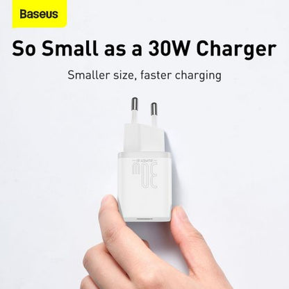 Baseus kelioninis įkroviklis Super Si 1C Quick įkroviklis PD 30 W (CCSUP-J02), balta spalva