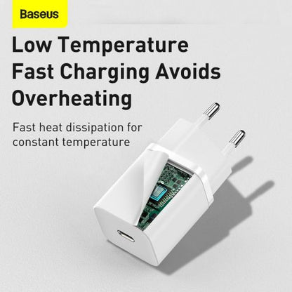 Baseus kelioninis įkroviklis Super Si 1C Quick įkroviklis PD 30 W (CCSUP-J02), balta spalva