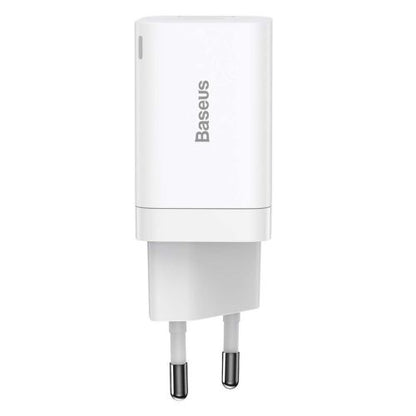 Baseus kelioninis įkroviklis Super Si Pro mini greitasis įkroviklis, C+U, PD 3.0, QC 3.0 30 W (CCSUPP-E02), balta spalva