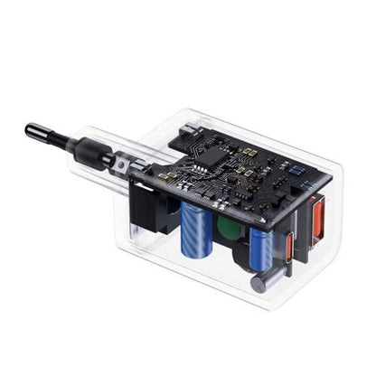Baseus kelioninis įkroviklis Super Si Pro mini greitasis įkroviklis, C+U, PD 3.0, QC 3.0 30 W (CCSUPP-E02), balta spalva