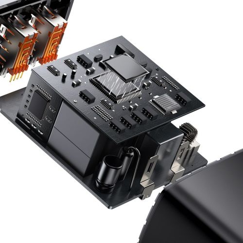 Baseus kelioninis įkroviklis Compact Quick įkroviklis U+U+C PD3.0, QC 3.0 30 W (CCXJ-E01), juoda spalva