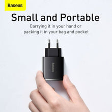 Baseus kelioninis įkroviklis Compact Quick įkroviklis U+U+C PD3.0, QC 3.0 30 W (CCXJ-E01), juoda spalva