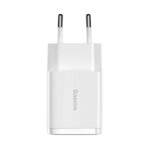 Baseus kelioninis įkroviklis Compact sieninis įkroviklis U+U, 10.5 W (CCXJ010202), balta spalva