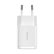 Baseus kelioninis įkroviklis Compact sieninis įkroviklis U+U, 10.5 W (CCXJ010202), balta spalva