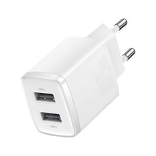 Baseus kelioninis įkroviklis Compact sieninis įkroviklis U+U, 10.5 W (CCXJ010202), balta spalva