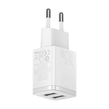 Baseus kelioninis įkroviklis Compact sieninis įkroviklis U+U, 10.5 W (CCXJ010202), balta spalva