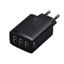 Baseus kelioninis įkroviklis Compact sieninis įkroviklis U+U+U, 17 W (CCXJ020101), juoda spalva