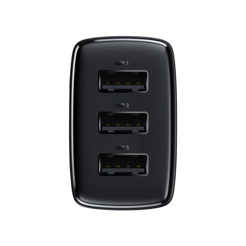 Baseus kelioninis įkroviklis Compact sieninis įkroviklis U+U+U, 17 W (CCXJ020101), juoda spalva