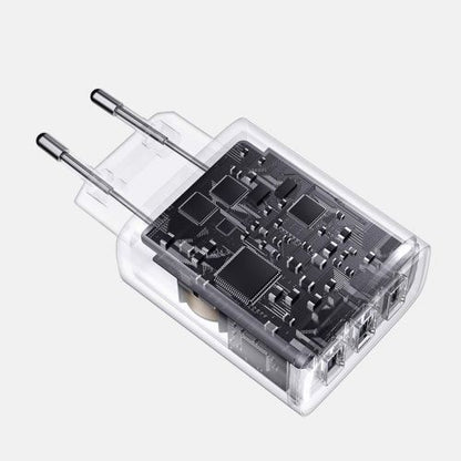 Baseus kelioninis įkroviklis Compact sieninis įkroviklis U+U+U, 17 W (CCXJ020101), juoda spalva