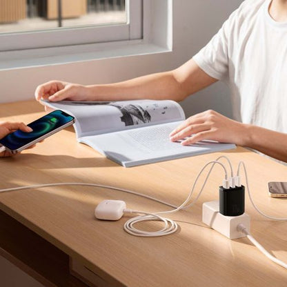 Baseus kelioninis įkroviklis Compact sieninis įkroviklis U+U+U, 17 W (CCXJ020101), juoda spalva