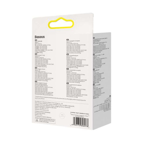 Baseus kelioninis įkroviklis Compact sieninis įkroviklis U+U+U, 17 W (CCXJ020102), balta spalva
