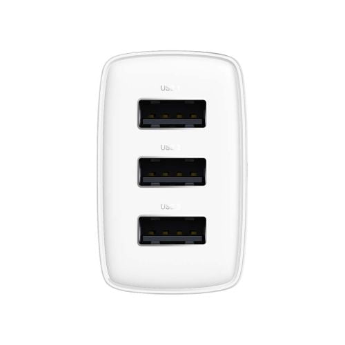 Baseus kelioninis įkroviklis Compact sieninis įkroviklis U+U+U, 17 W (CCXJ020102), balta spalva
