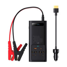 Baseus Car Power Inverter IGBT 300 W/ 220V (C+U + Dual plug) su 12V clamp cables (0.40m) ir Cigarette Lighter Socket laidas