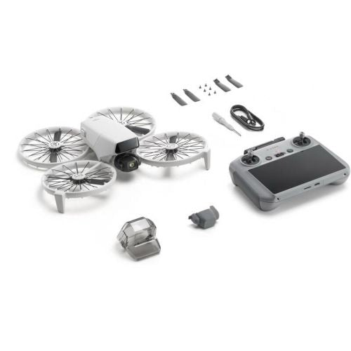 DJI dronas Flip su 48 MPx 100 fps kamera su DJI RC2 nuotolinio valdymo pultas, (CP.FP.00000180.01), šviesiai pilka spalva
