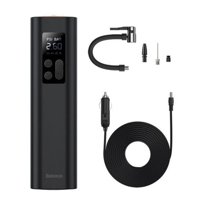 Baseus Car įrankis Super Mini Inflator Tyre Pump 15sec Fast Inflation, 4 Tires in 25 Minutes, (CRCQ000001), juoda spalva