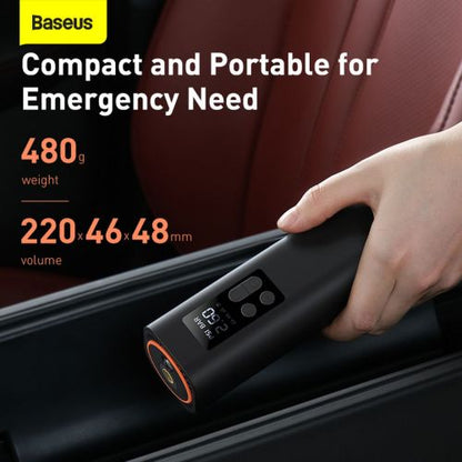 Baseus Car įrankis Super Mini Inflator Tyre Pump 15sec Fast Inflation, 4 Tires in 25 Minutes, (CRCQ000001), juoda spalva