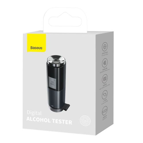 Baseus Car įrankis Alcohol Breathalyser Breathless Series, PD 5V (su USB - Type-C 1m laidas), (CRCX-01), juoda spalva