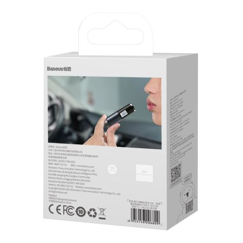 Baseus Car įrankis Alcohol Breathalyser Breathless Series, PD 5V (su USB - Type-C 1m laidas), (CRCX-01), juoda spalva