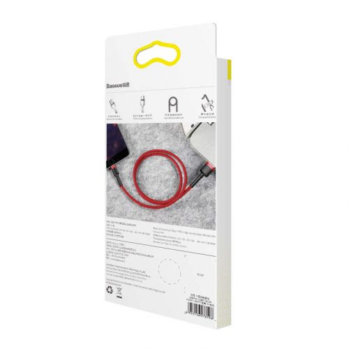 Baseus Lightning Cafule laidas 2.4A 1m + (CALKLF-B09), raudona spalva