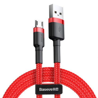 Baseus Micro USB Cafule laidas 2.4A 1m + (CAMKLF-B09), raudona spalva