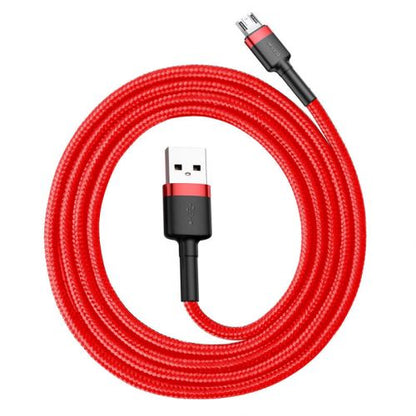 Baseus Micro USB Cafule laidas 2.4A 1m + (CAMKLF-B09), raudona spalva