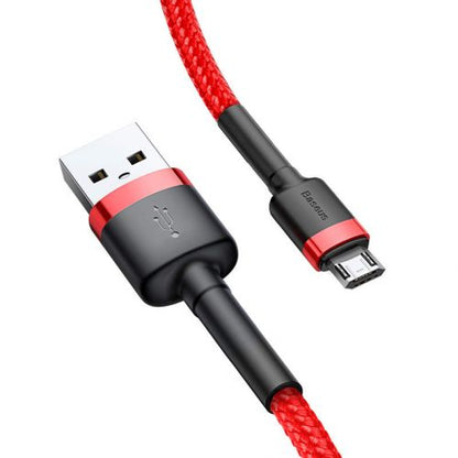 Baseus Micro USB Cafule laidas 2.4A 1m + (CAMKLF-B09), raudona spalva
