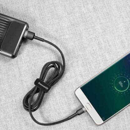 Baseus Micro USB Cafule laidas 1.5A 2m + (CAMKLF-CG1), juoda / pilka spalva