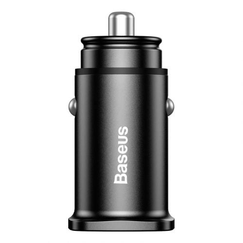 Baseus automobilinis įkroviklis Square metal A + A 30 W Dual QC3.0 (SCP.AFC) (CCALL-DS01), juoda spalva