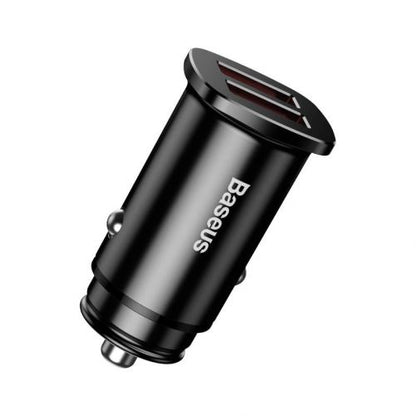 Baseus automobilinis įkroviklis Square metal A + A 30 W Dual QC3.0 (SCP.AFC) (CCALL-DS01), juoda spalva