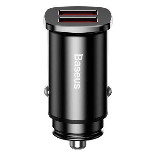 Baseus automobilinis įkroviklis Square metal A + A 30 W Dual QC3.0 (SCP.AFC) (CCALL-DS01), juoda spalva