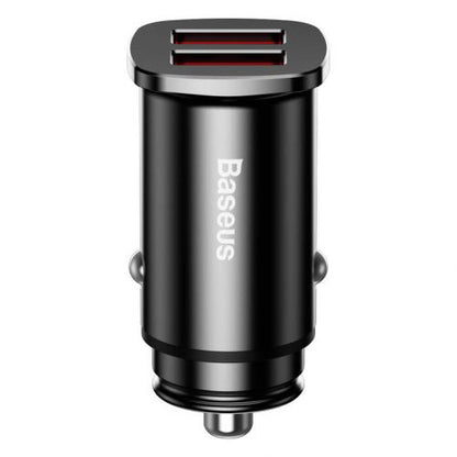 Baseus automobilinis įkroviklis Square metal A + A 30 W Dual QC3.0 (SCP.AFC) (CCALL-DS01), juoda spalva