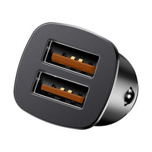 Baseus automobilinis įkroviklis Square metal A + A 30 W Dual QC3.0 (SCP.AFC) (CCALL-DS01), juoda spalva