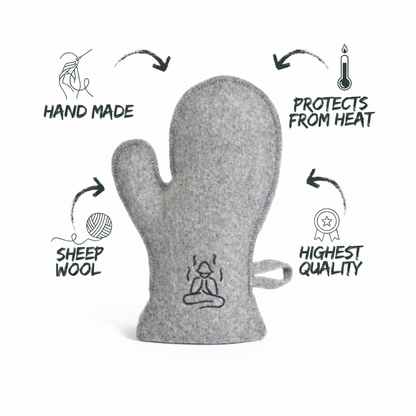 Sauna Wool Glove – Natural Heat Protection for Sauna