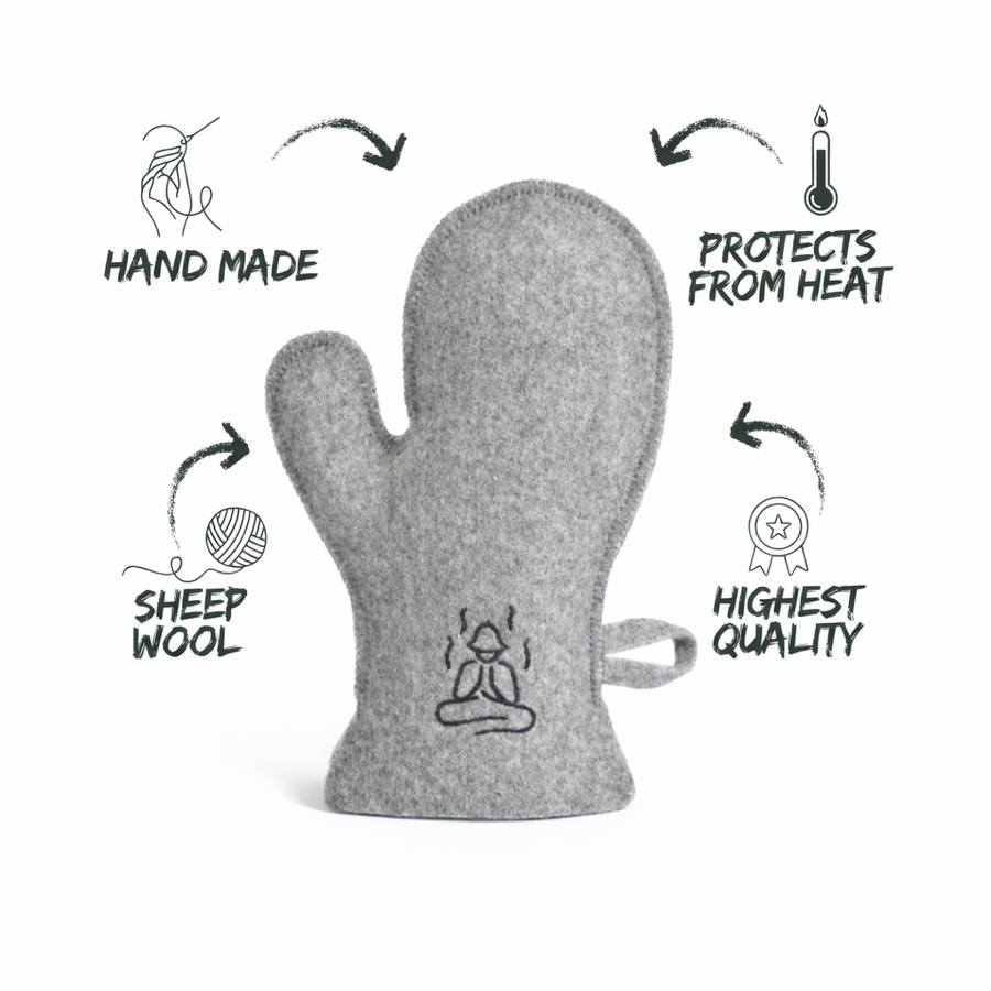Sauna Wool Glove - Natural Heat Protection for Sauna