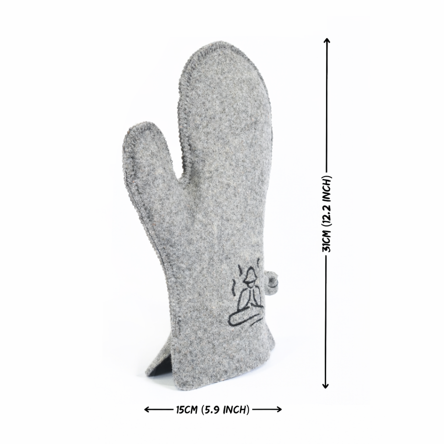 Sauna Wool Glove - Natural Heat Protection for Sauna