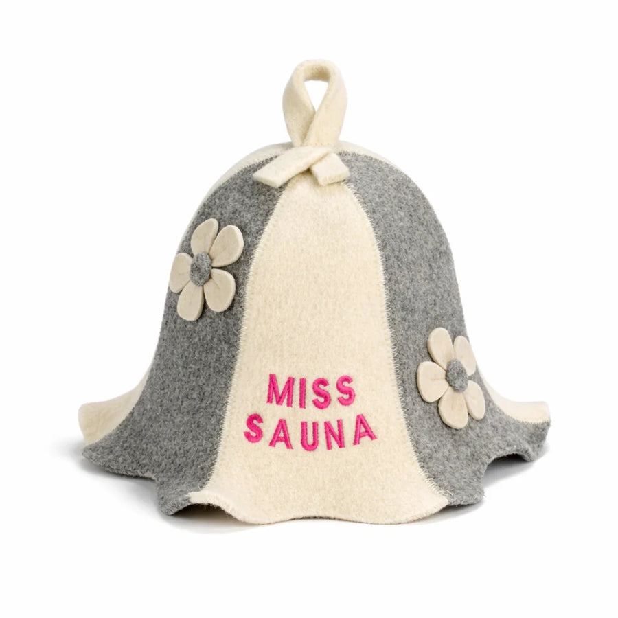 Czapka do sauny 'Miss Sauna' 100% wełna