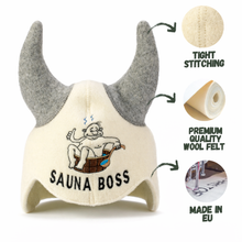 Sauna Hat ‘ Sauna Boss’ 100% Wool