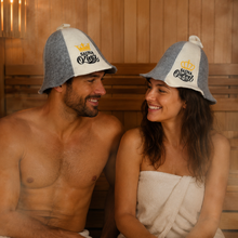 Sauna Hats “Sauna King and Queen”, 100% Wool, Set of 2