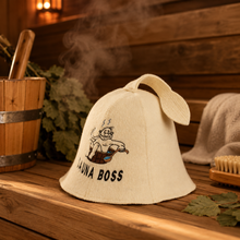 Sauna Hat 'Sauna Boss' 100% Wool