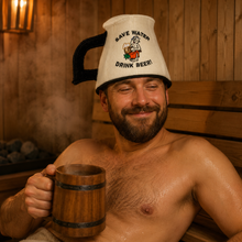 Wool Sauna Hat - Save Water Drink Beer | Funny Sauna Gift