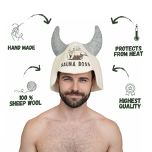 Sauna Hat ‘ Sauna Boss’ 100% Wool