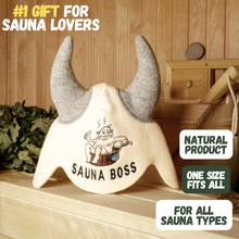 Sauna Hat ‘ Sauna Boss’ 100% Wool