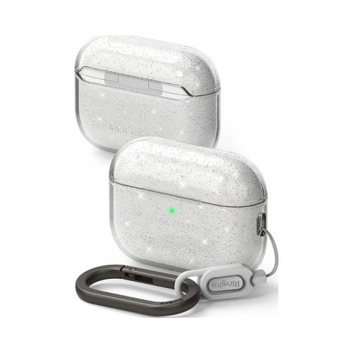 Ringke AirPods Pro 3 dėklas Air Glitter, skaidri spalva