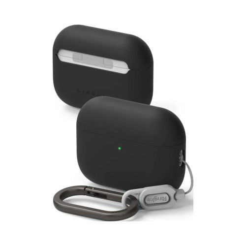 Ringke AirPods Pro 3 dėklas Silicone, juoda spalva