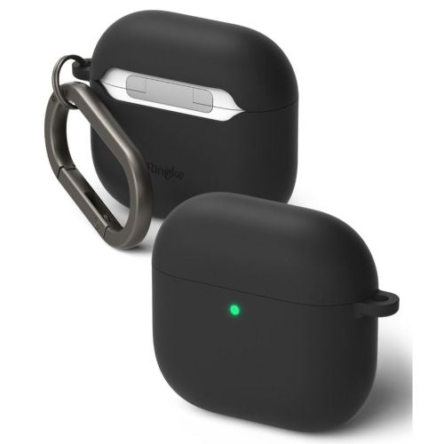 Ringke AirPods 4 dėklas Silicone, juoda spalva