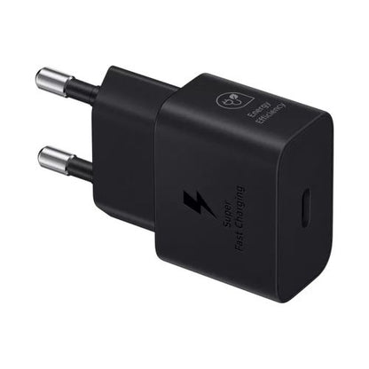 Samsung kelioninis įkroviklis 25 W EP-T2510X PD 3.0 su Type-C į USB-C laidas (1m) (EP-T2510XBEGEU), juoda spalva