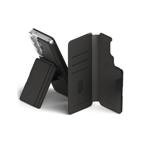 Ringke Galaxy S26 Ultra dėklas Folio stovas Wallet magnetinis, juoda spalva