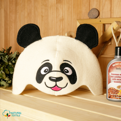 Sauna Hat 'Panda' 100% Wool