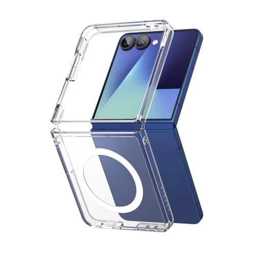Ringke Galaxy Z Flip 7 dėklas Fusion magnetinis, skaidri spalva